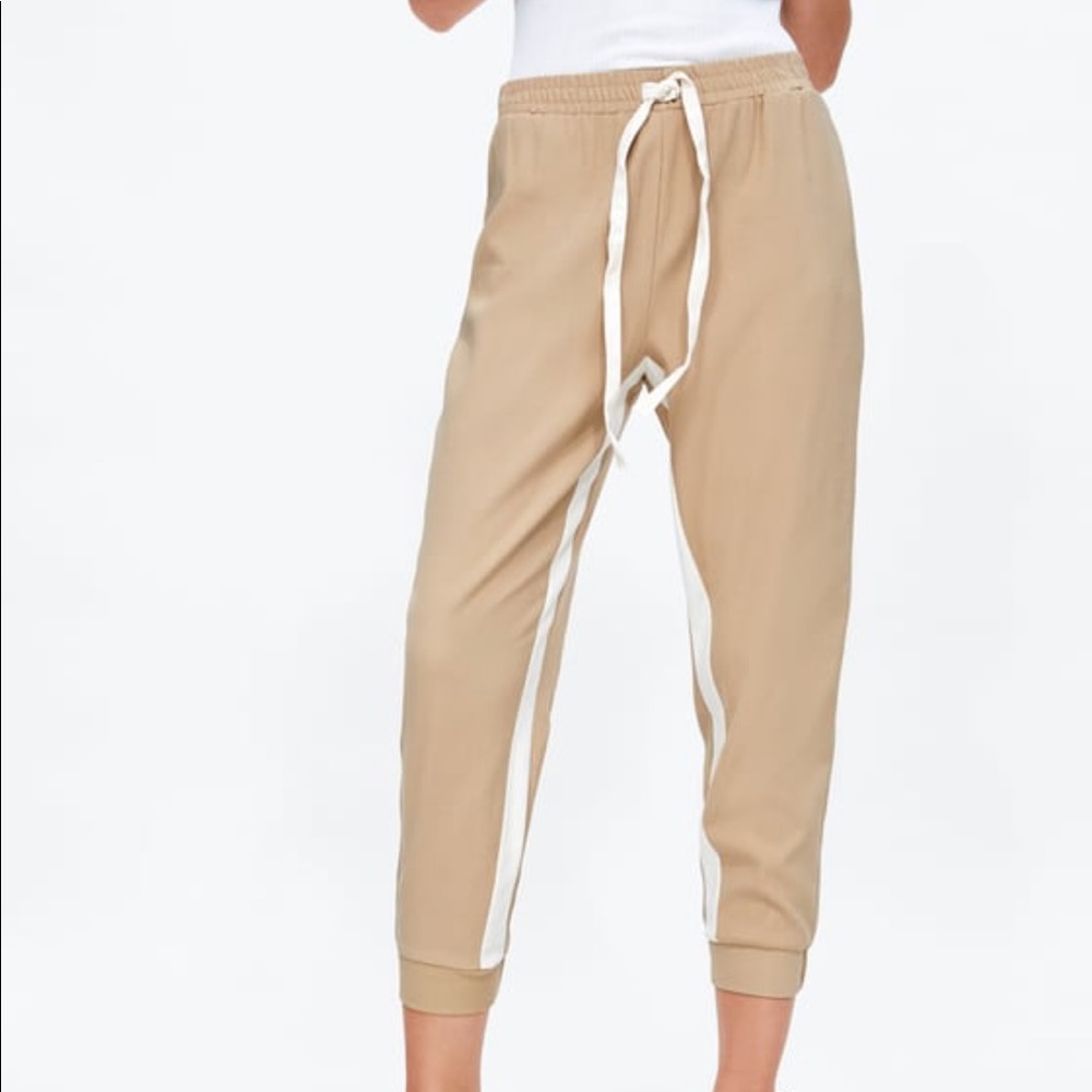 Zara Tan Joggers size S